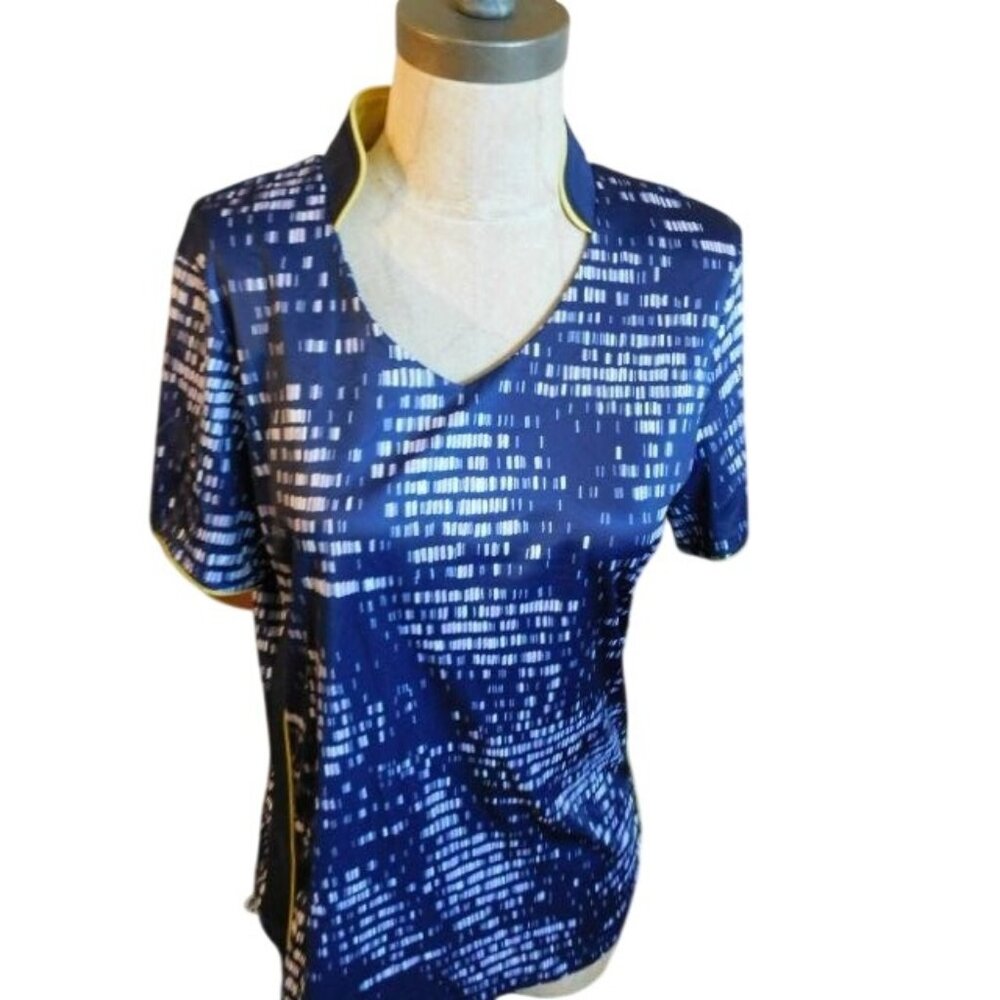 PGA Tour Size L Large Ladies Stand Collared Sleeveless Golf Shirt